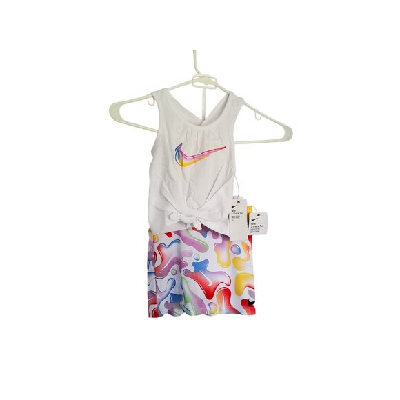 Nike Logo Tank Top and Printed Scooter Skirt Set (Toddler) - Picture 1 of 7